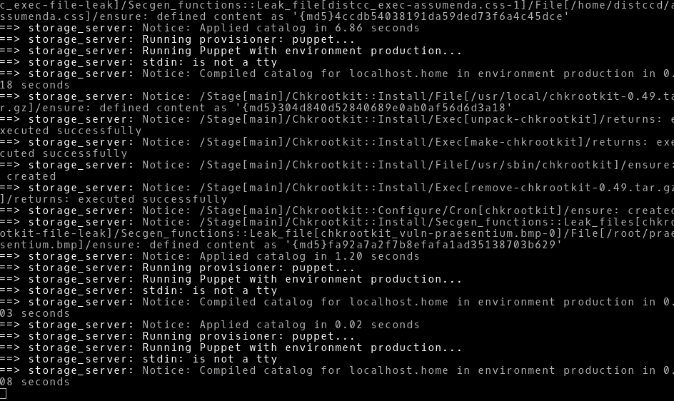 SecGen randomising a vulnerable VM -- part 2, provisioning VMs gify goodness